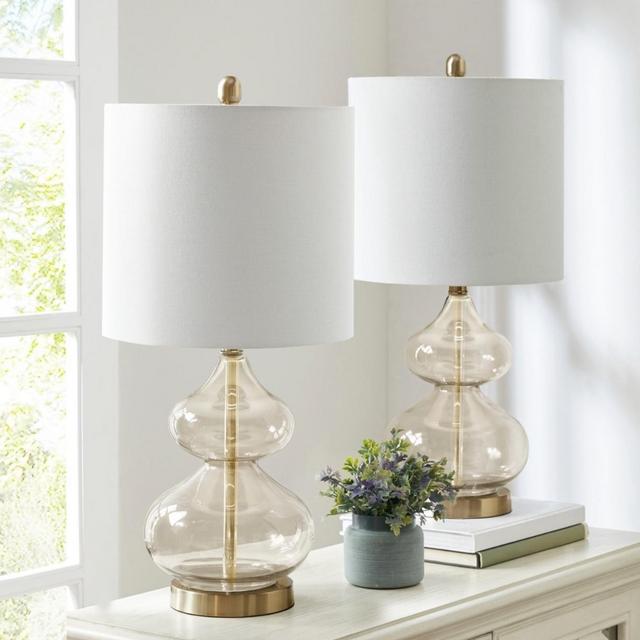 510 Design Ellipse Curved Glass Table Lamp (Set of 2)