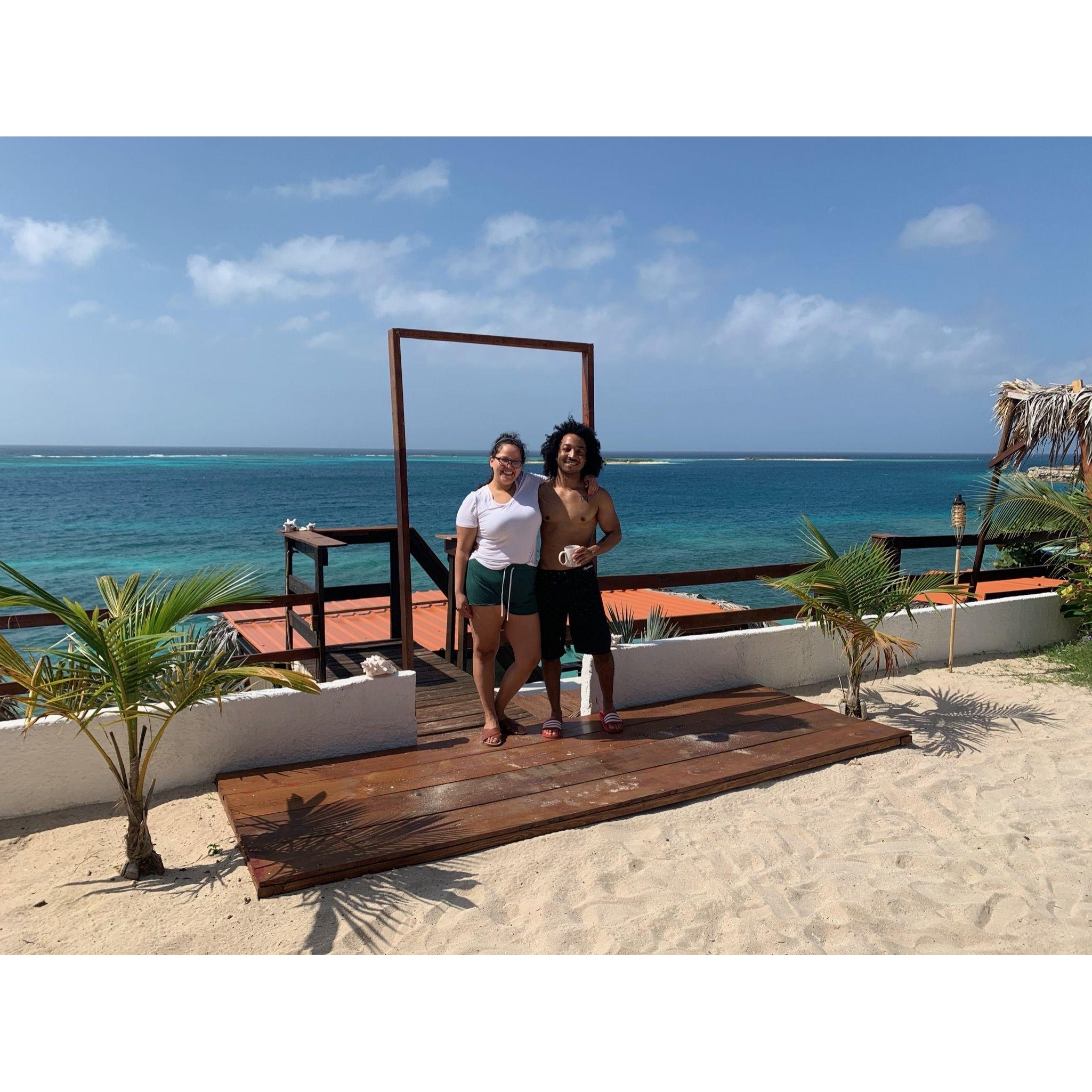 When we first got to Aruba!