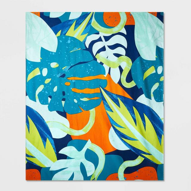 Oversized Palm Leaf Beach Towel - Sun Squad™