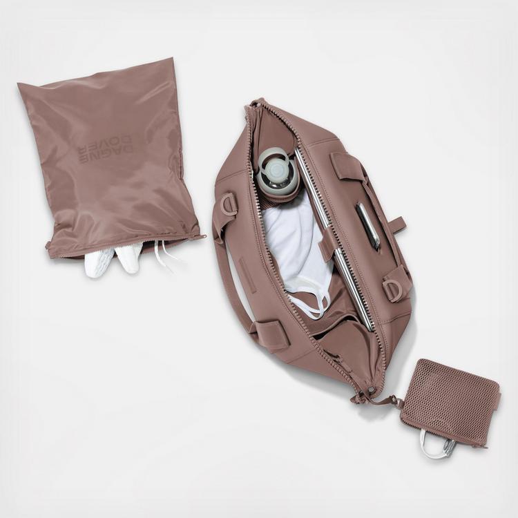Medium Landon Neoprene Carryall Duffle Bag In Dark Moss
