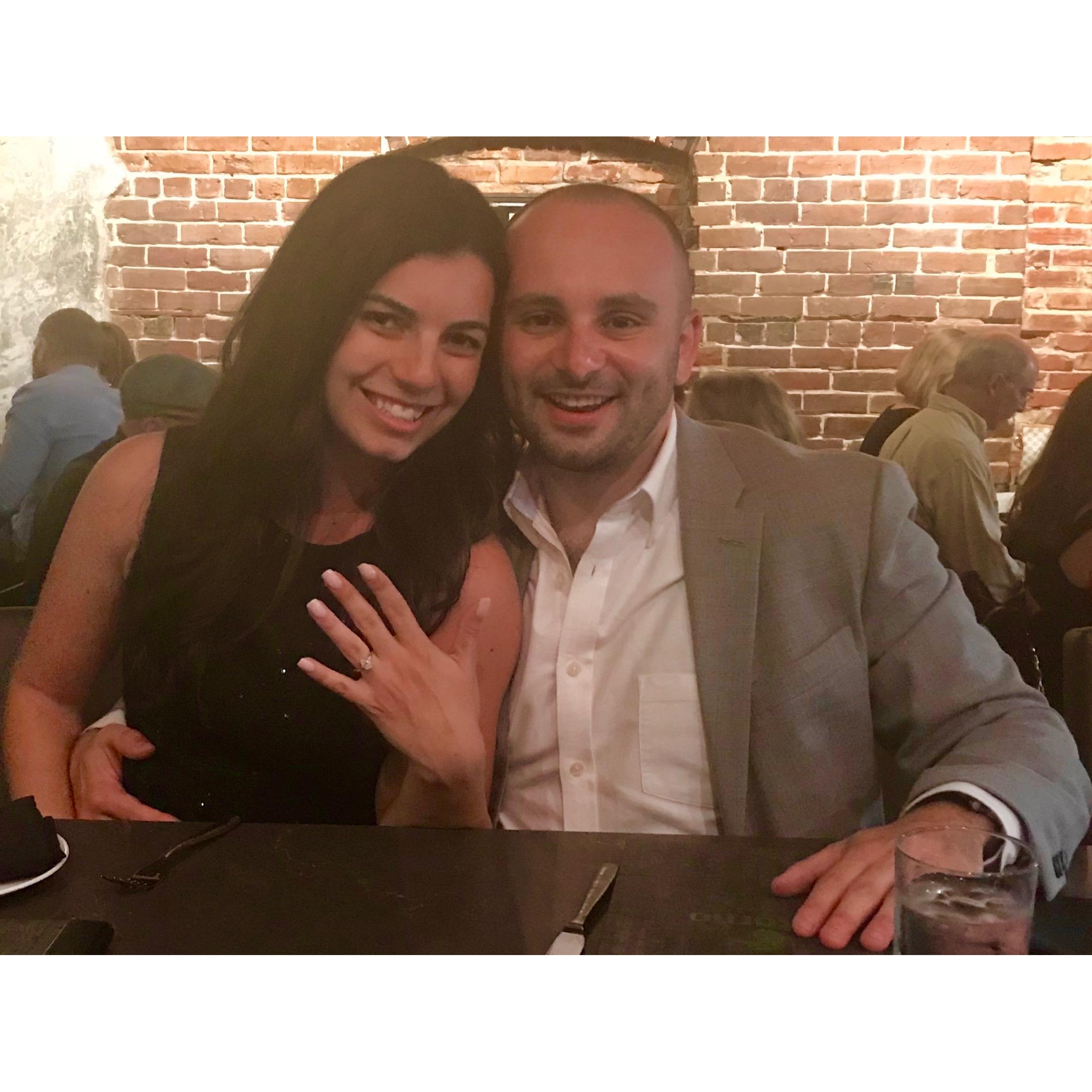 The night we got engaged!