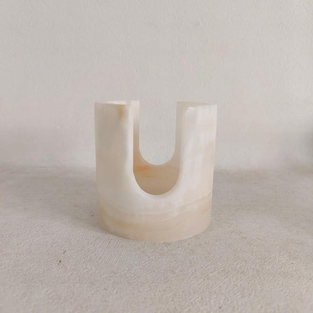 Natural Travertine Marble Sponge Holder, Stone Dish Drying Rack & Sink Organizer - Durable Kitchen Countertop Decor, Sponge Caddy with Drainage (White Onyx)