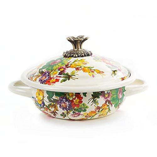 Mackenzie-Childs Flower Market Casserole Small 8.5'' Dia,10.5'' Wide, 5.5'' Tall