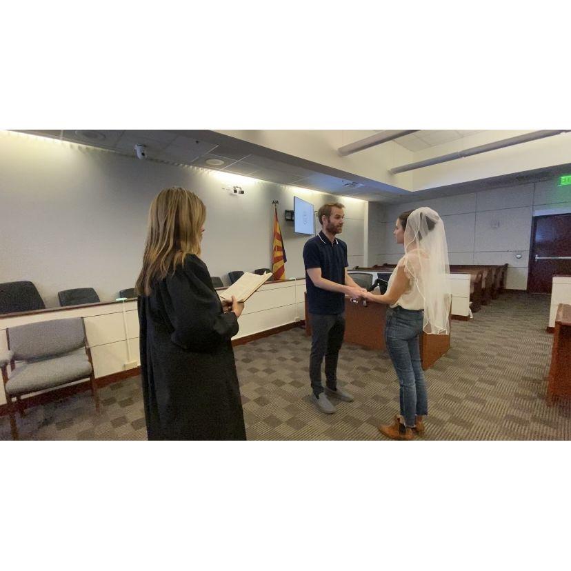 The End of Filing Taxes Separately and the Start of Excellent Dental Insurance (Or Our Wedding Ceremony), Phoenix, AZ (c. December 2024)