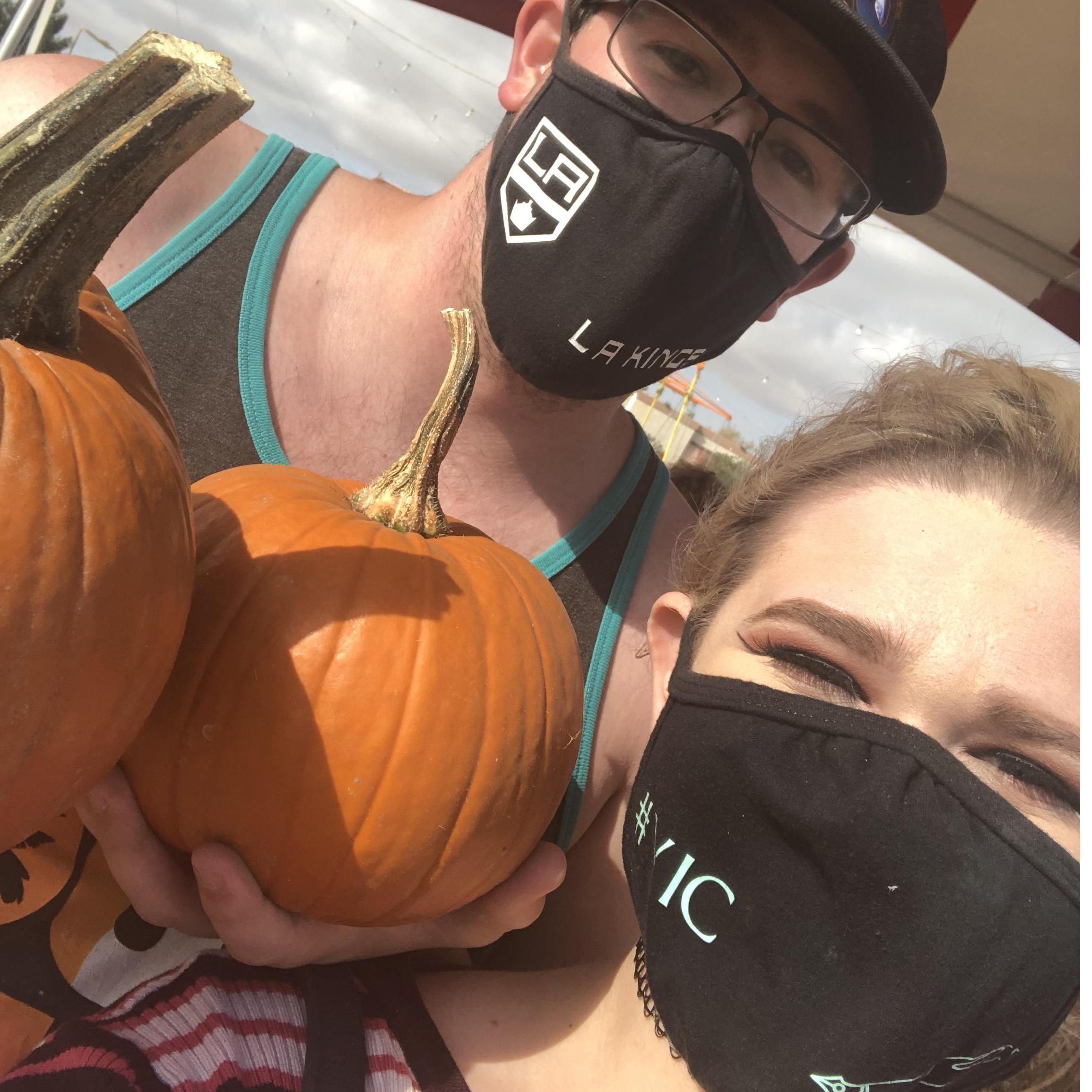 We painted pumpkins for Halloween a new tradition in our relationship.