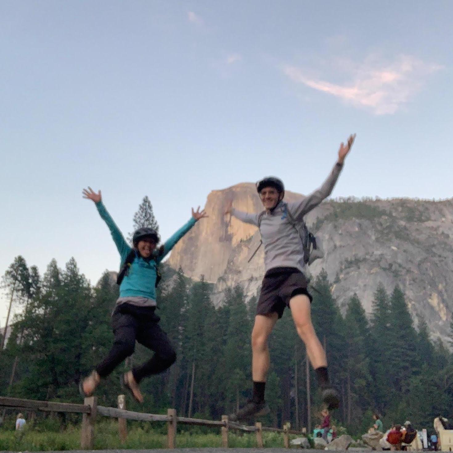 After going on an 18 mile hike in Yosemite, finishing the day drinking beer and watching the sunset!