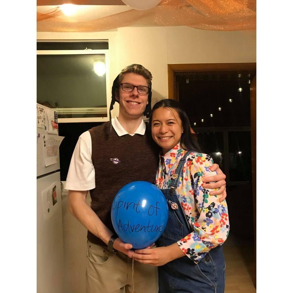 We dressed up as Carl & Ellie from the movie "Up"