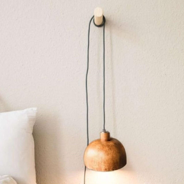 Wood plug in wall sconce, rattan lampshade pendant light, mid century modern, marocan fairy lamp, ceiling lights, trending now handmade item