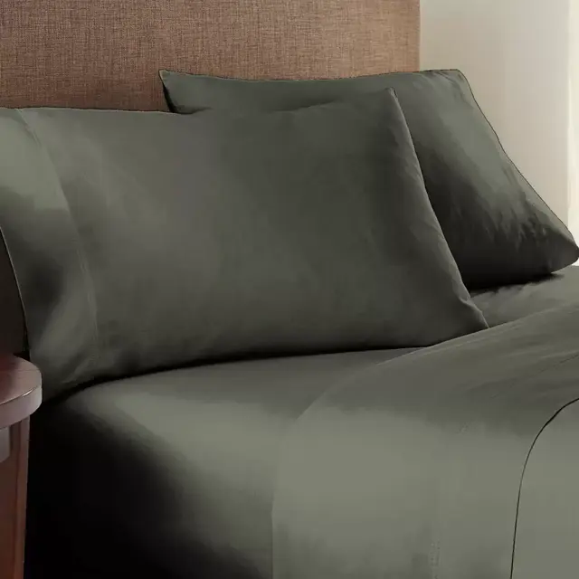 Nestwell™ Organic Cotton 300-Thread-Count King Sheet Set in Dark Forest