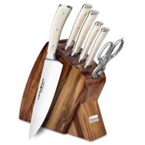  Wusthof Classic Ikon Creme 7 Piece Slim Knife Block