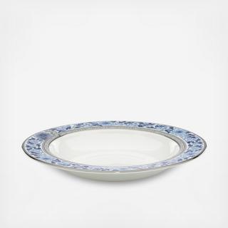 Sapphire Plume Rim Soup Bowl