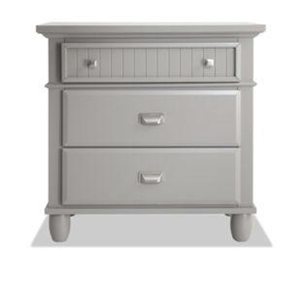 Spencer Gray 3 Drawer Nightstand
