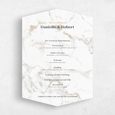 White Diamond Wedding Program - Benton