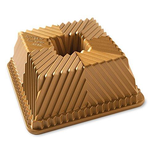 Nordic Ware 80577 Bundt Squared Pan, One Size, Gold