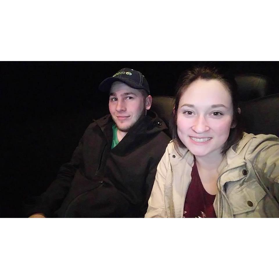 One of our many movie dates! We LOVE seeing movies in theater, but we don't love movie theater prices, so we always sneak snacks in!