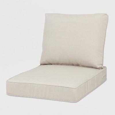 Rolston Outdoor Seat and Back Chair Cushion Tan - Grand Basket
