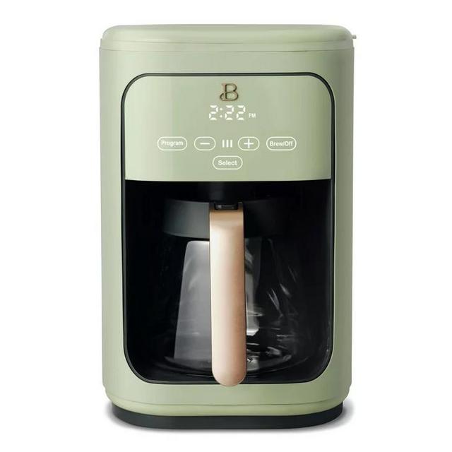 Beautiful 14 Cup Programmable Touchscreen Coffee Maker, Sage Green by Drew Barrymore