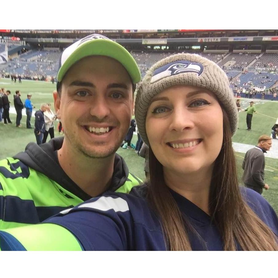 Our first Seahawks game! September 2017