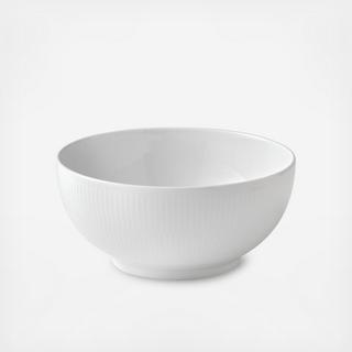 White Fluted Soup Bowl