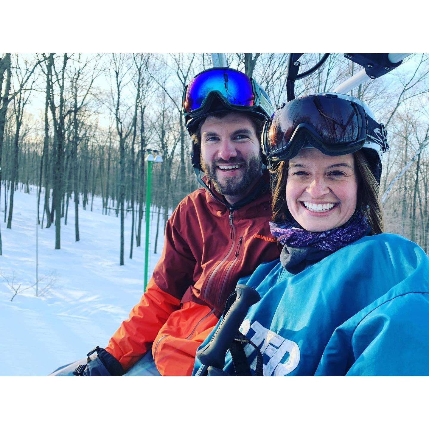 Pare's first time out on ski's since high school!
@ Granite Peak