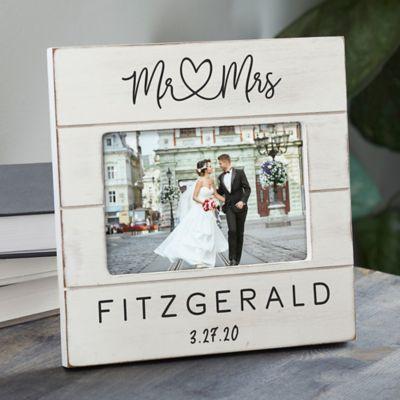 Infinite Love Personalized Wedding Shiplap Picture Frame