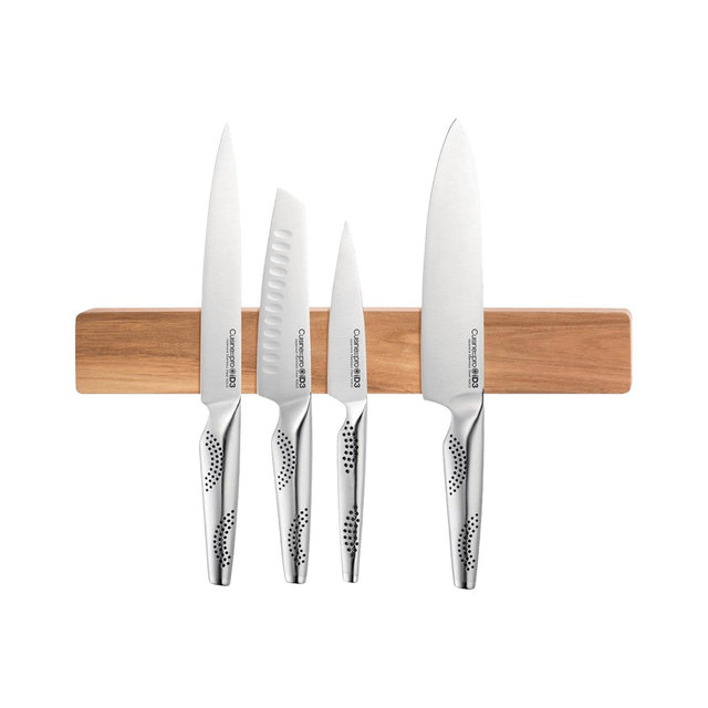 Cuisine::pro® Id3 15.5" Magnetic Acacia Wood Wall Mounted Knife Holder