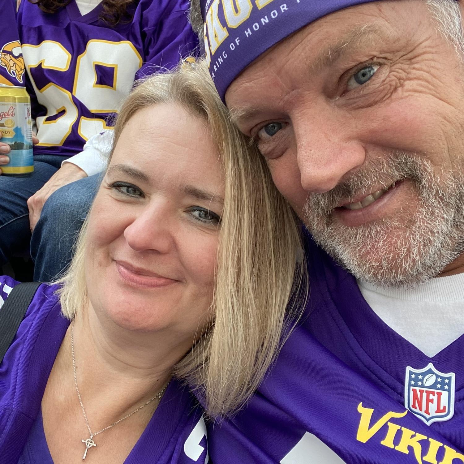 Our First Vikings Game Together.  My 50th Birthday 10/30/2022.  Dating just 4 months.