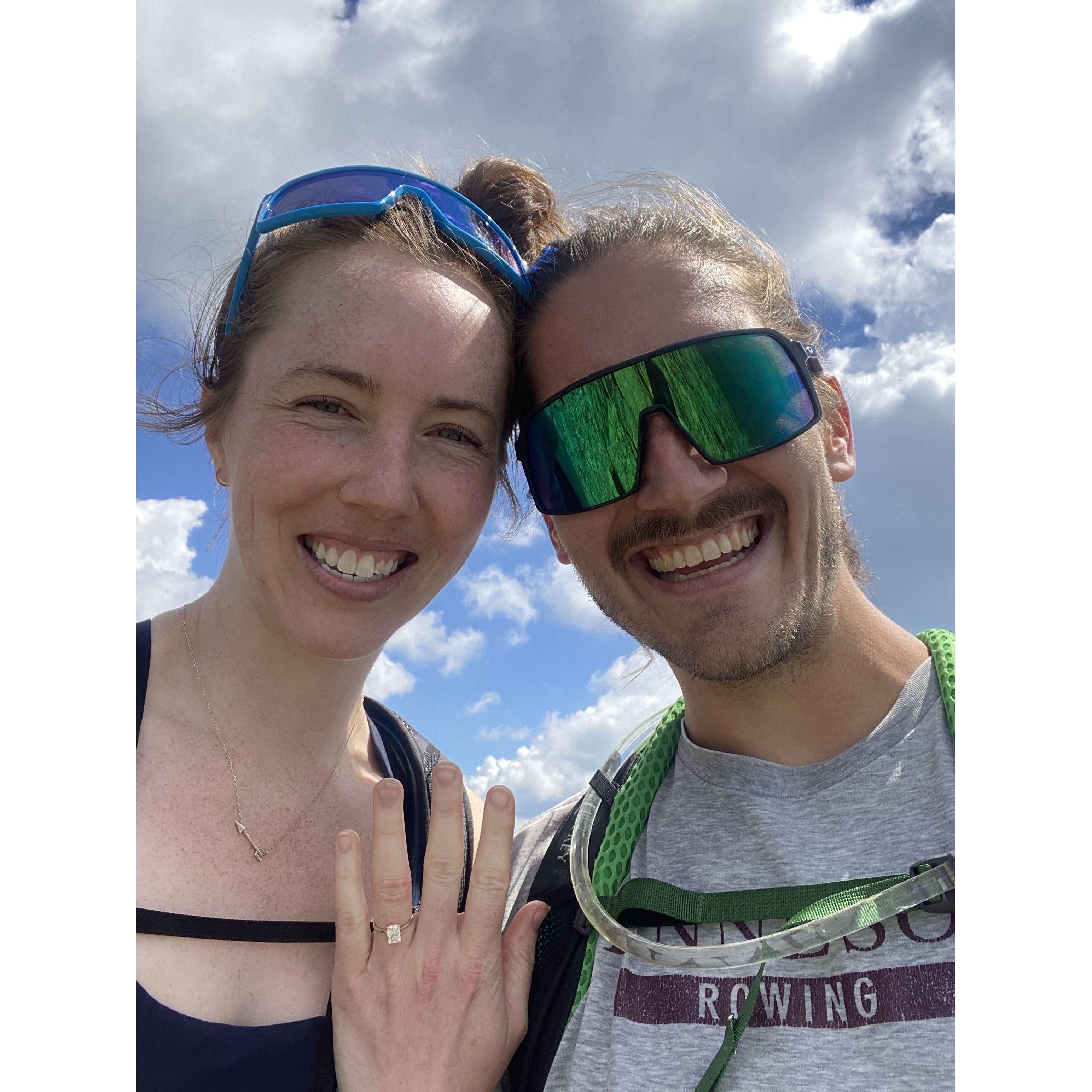 Engaged on Mt Lafayette, NH. Summer 2022.