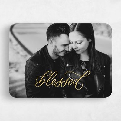 Yellow Rounded Holiday Card - Kaupea Foil