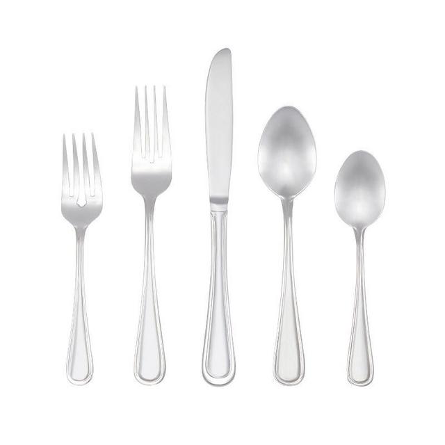 RiverRidge 46pc Non-Monogram Marina Silverware Set