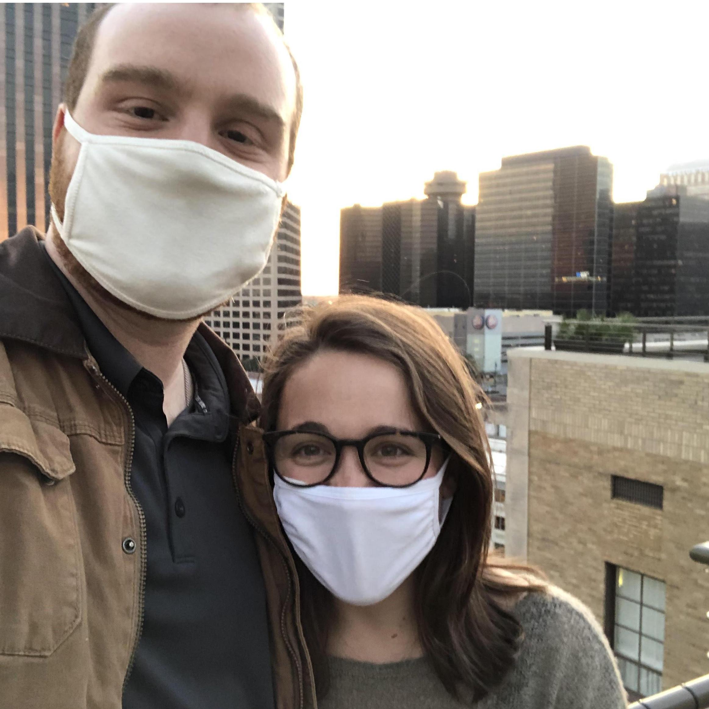 We met during a pandemic so of course we have mask pictures!