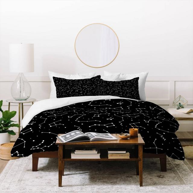 King Avenie Constellations Duvet Set Black - Deny Designs