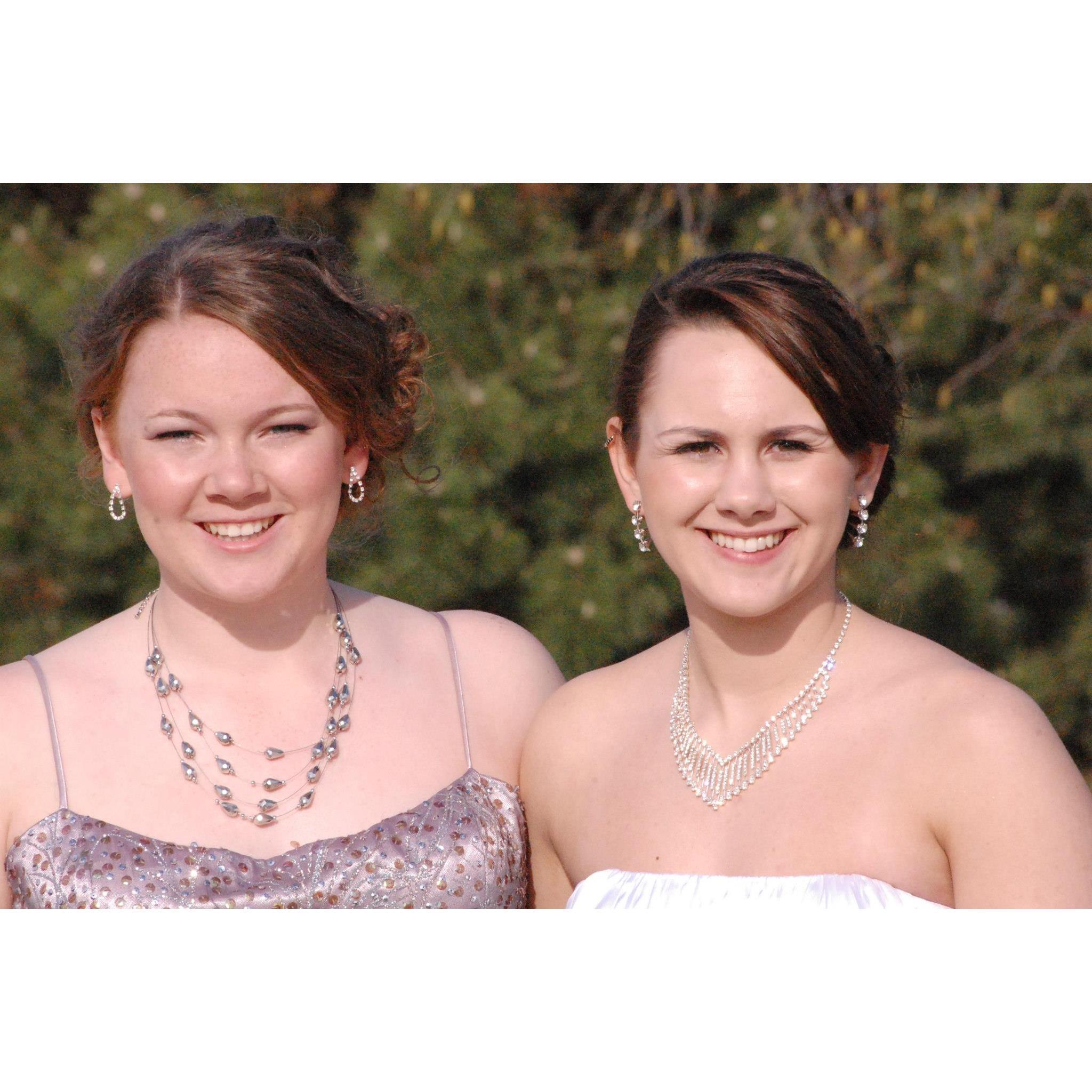 Tori and best friend, Alyssa, at Junior Prom. Alyssa is the one who set up Tori and Tom.