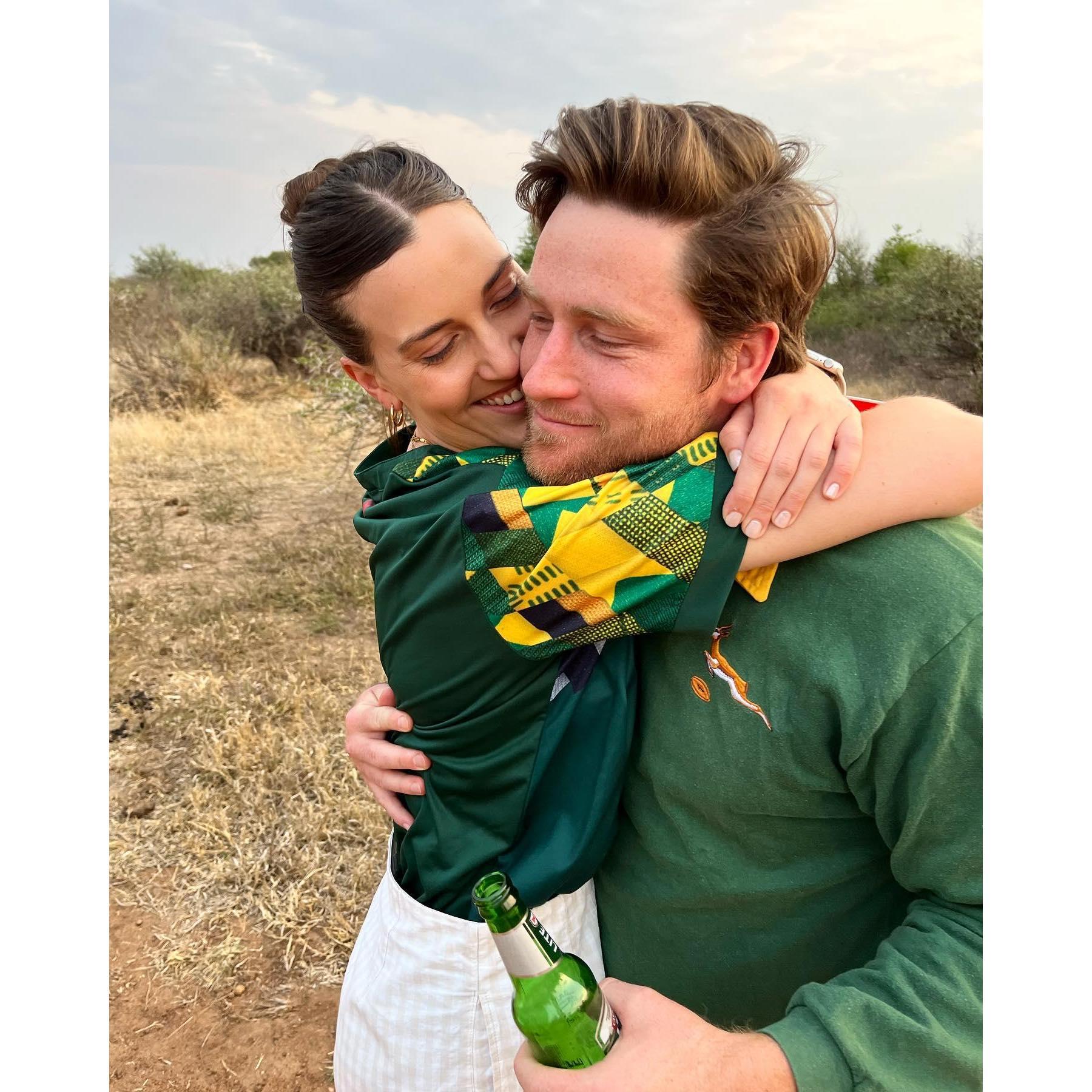 Cam's favourite thing in the world, watching the springboks.