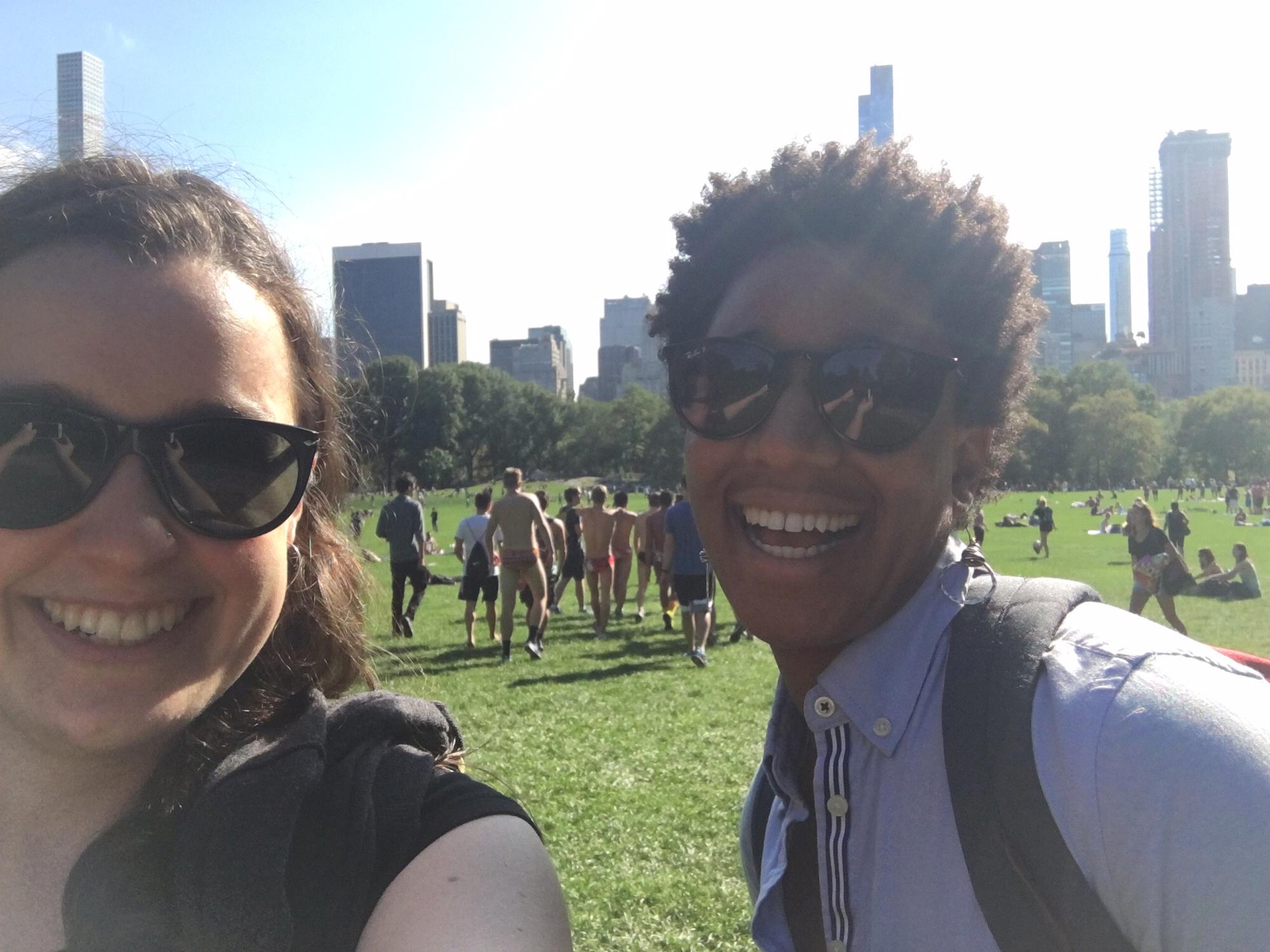 That time we spotted college students streaking through Central Park...