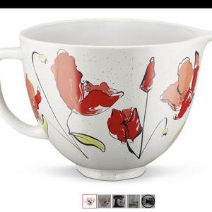 KitchenAid 5 Quart Poppy Ceramic Bowl KSM2CB5PPY