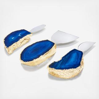 Lumino Azure 3-Piece Cheese Set