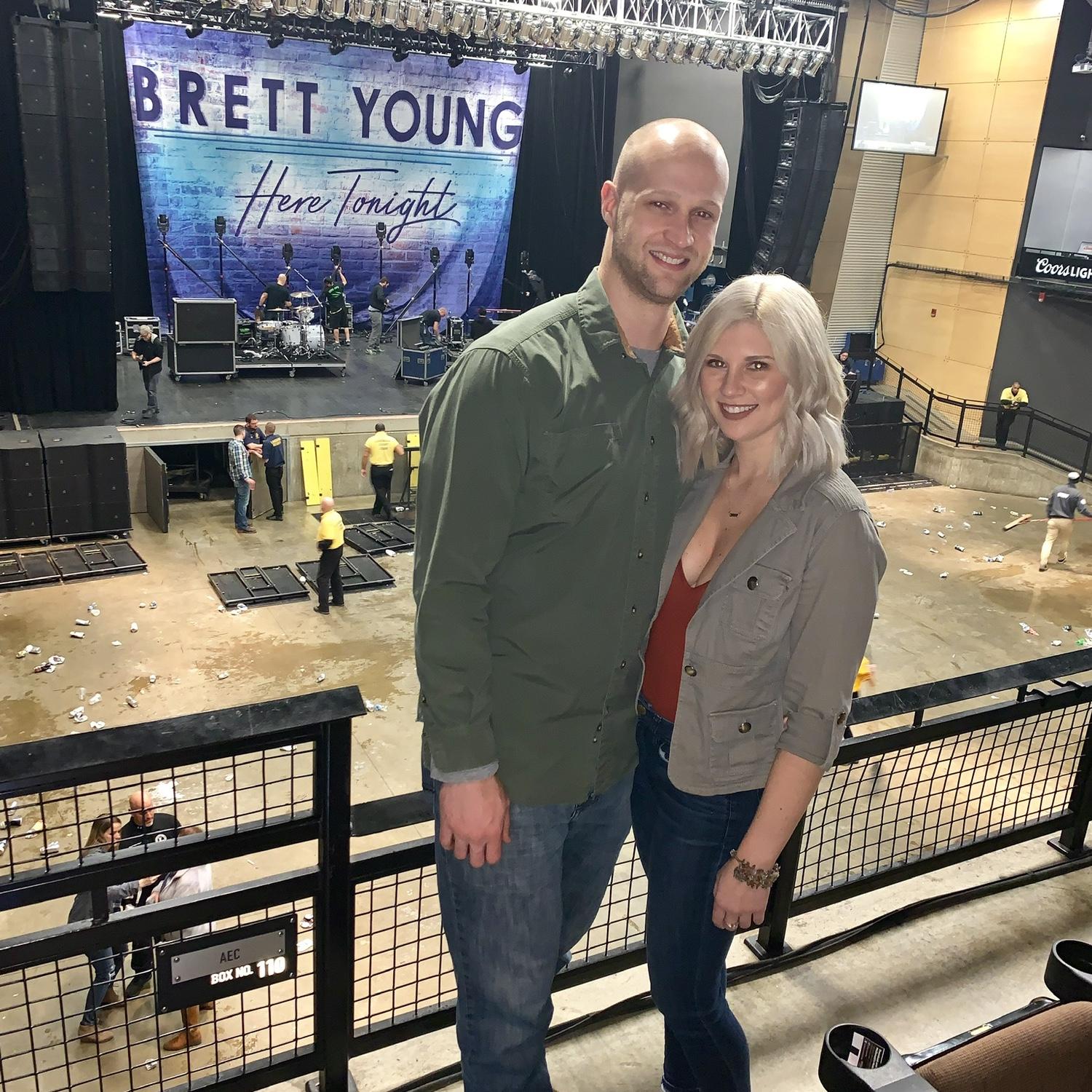 Our first photo and concert together 3/19