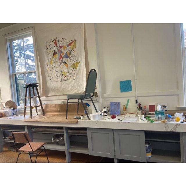 Had to move up onto the counter to have access to a flat wall, I successfully did not fall off the counter once the entire month!