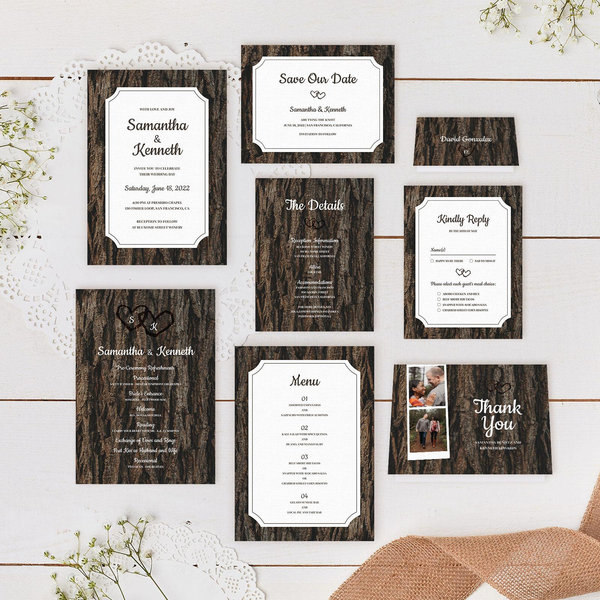 Douglas Frame | Wood | Zola Wedding Invitations