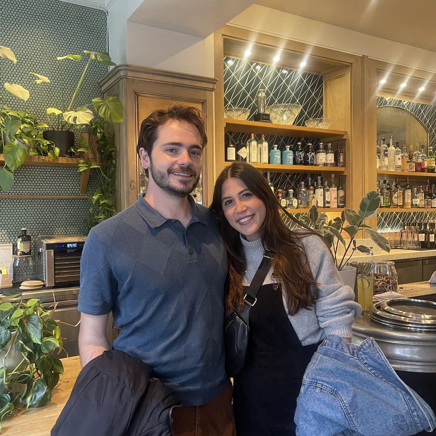 4-year anniversary dinner at a vegan restaurant in Cow Hollow in SF in June 2024