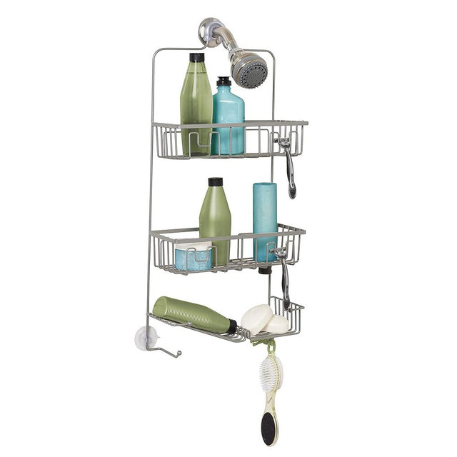 Zenna Home Over-the-Showerhead Caddy, Satin Nickel
