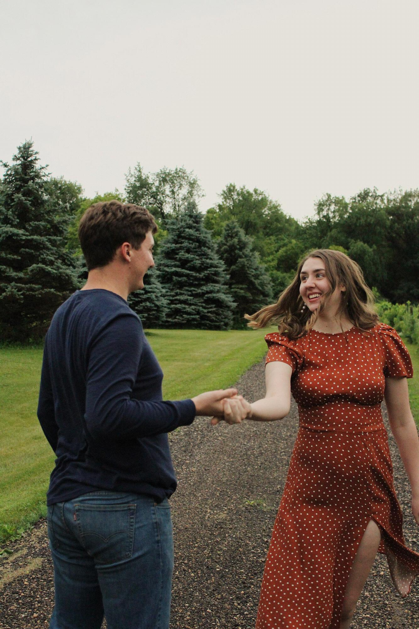 Our attempt at trying to take a "spinning" engagement photo.