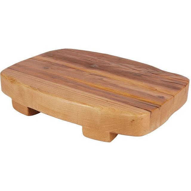 Reclaimed Wood Footed Pedestal, Rectangle