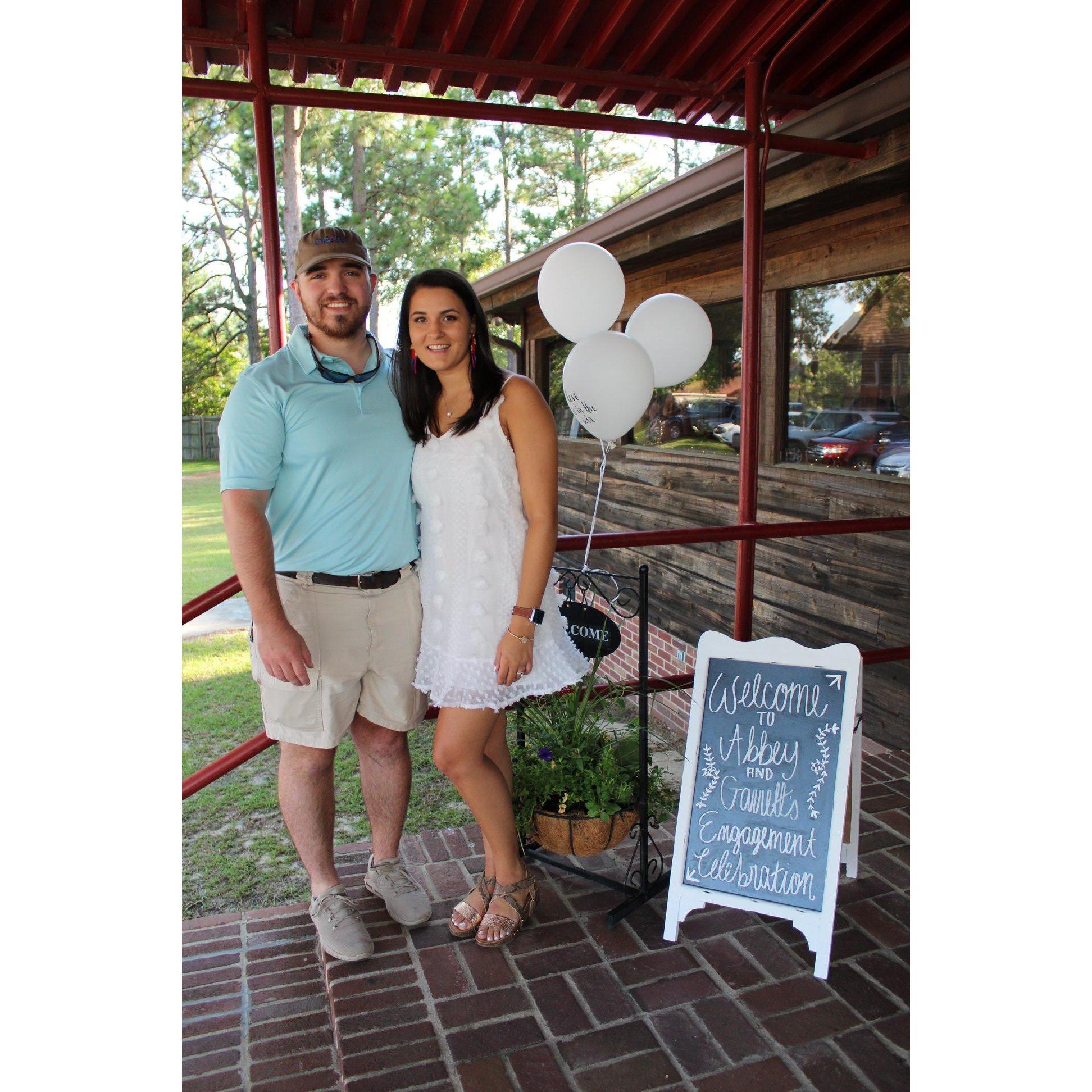 Celebrating our engagement with an "I Do BBQ" hosted by our families. August 2019