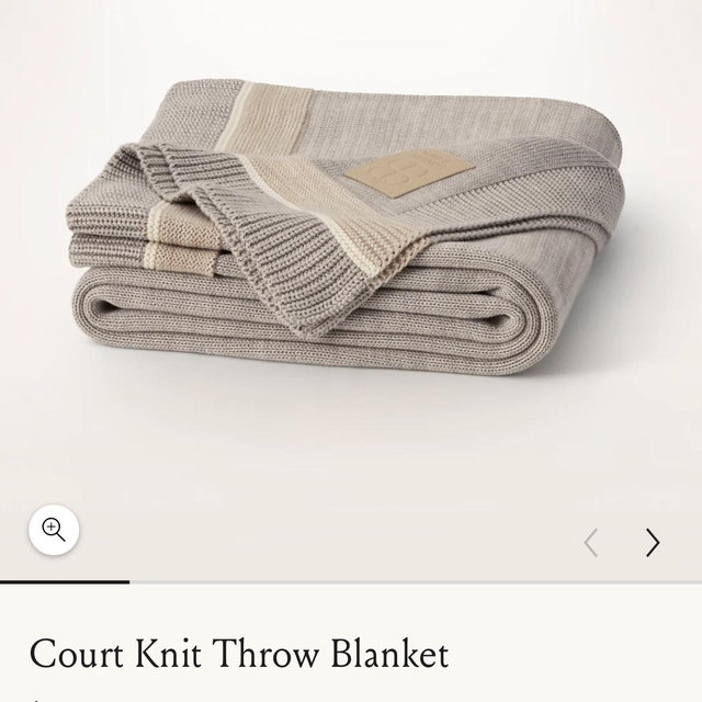 Court Knit Throw Blanket - heathered pewter
