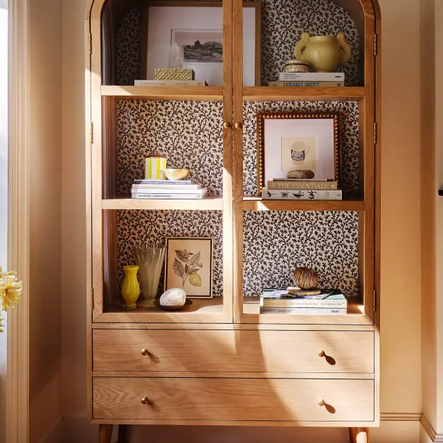 Moretti Oak Curio Cabinet