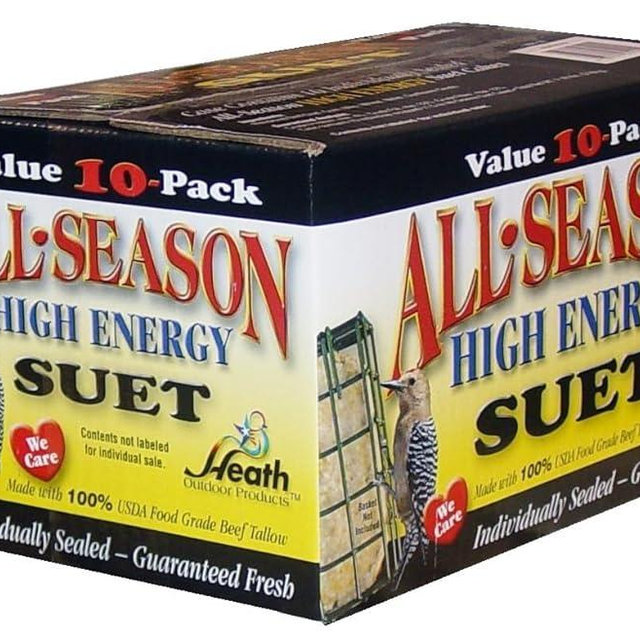 Heath Outdoor Products birds DD4-10 All Season High Energy Suet Cake, Case Of 10