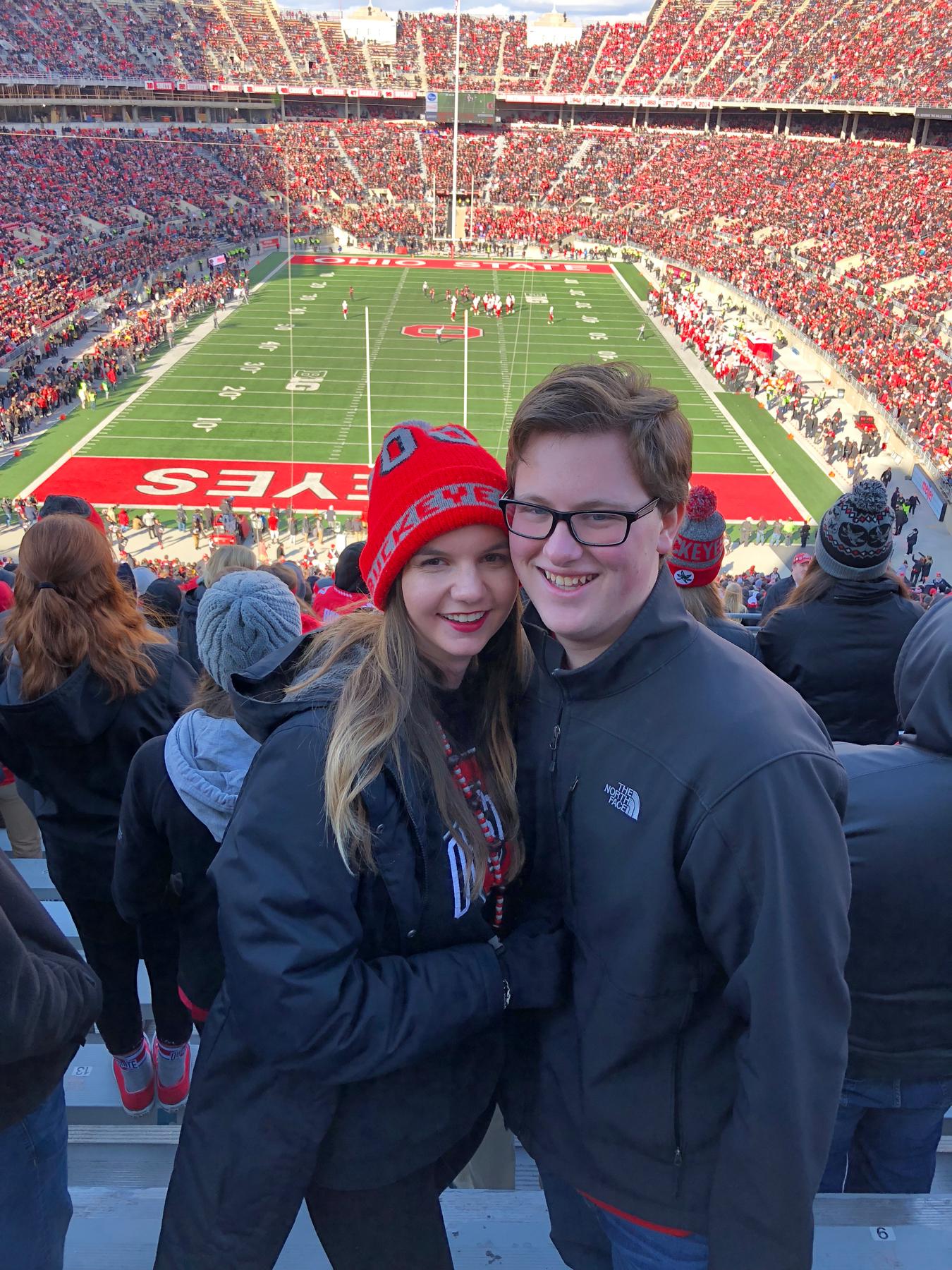 Camryn and Michael's favorite activity - OSU football games!