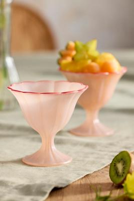 Ruffle Rim Dessert Coupes, Set of 2